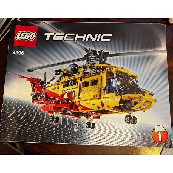 LEGO 9396 TECHNIC Instruction Manual ONLY Helicopter Book 1 and 2 BOTH RETIRED - Picture 2 of 3